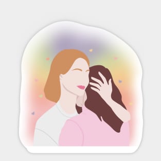 wlw lesbian lgbt queer pride aura Sticker